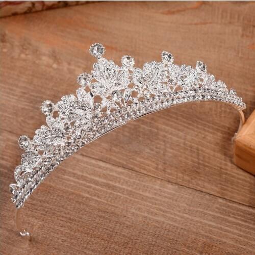 Gold Crystal Royal Princess Bridal Tiaras Crown Rhinestone Pageant Crowns Bride Headbands Wedding Hair Accessories