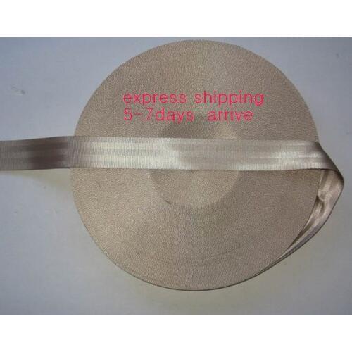 100 METER ROLL48mm wide SEAT BELT SAFETY STRAP WEBBING BEIGE COLOR 5 bar