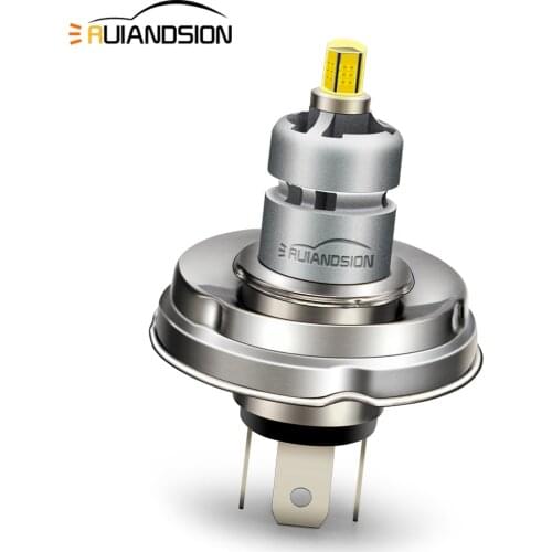 RUIANDSION 1Pcs P45T R2 Motorcycle Headlight Tractor Fog Light Car Driving Lamp Motorbike Bulb CSP 12V 24V 1200Lm White Yellow