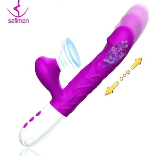 Sucking Vibrators Female Sex Toys for Women Adults 18 Heating Retractable Twisted Clitoris Sucker Stimulator Dildos Vibrating