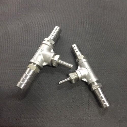 8/10/12/14/16/19/20-32mm Hose Barb Reducer Tee 3 Ways Assembly Splitter 304 Stainless Steel Hosetail Connector Coupler