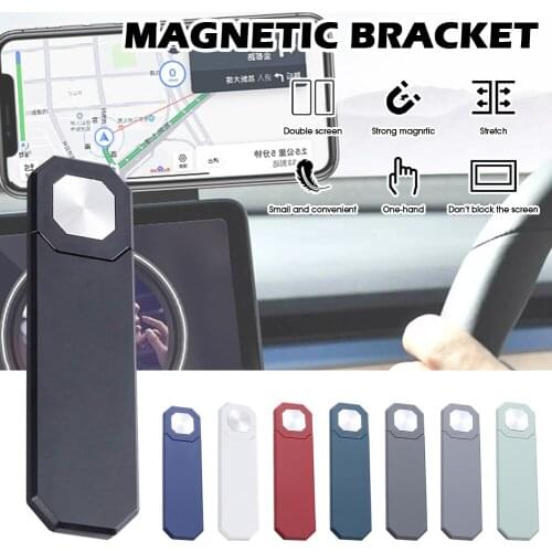 Universal Car Phone Holder Magnetic Touch Screen Side Phone Mount Adjustable Monitor Expansion Bracket for Tesla Model 3 Y X S