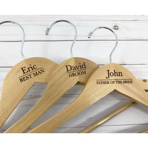Engraved Hangers | Groomsmen Gift | Best Man Personalized Hanger | Tuxedo Hanger | Men Custom Hanger | Wedding Party Cu