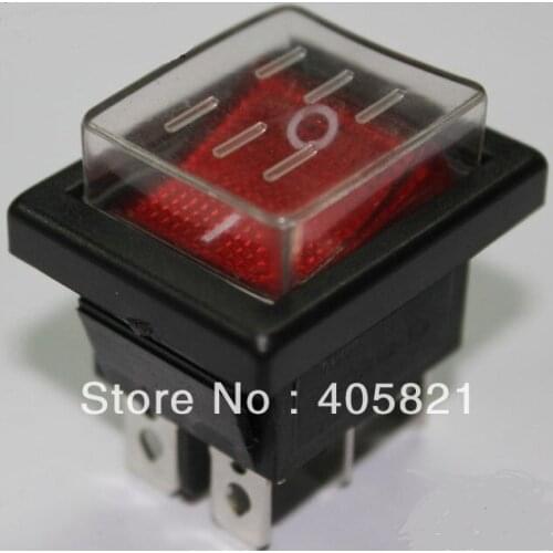 Waterproof rocker switch 6pins,Illuminated rocker switch with waterproof cover cap