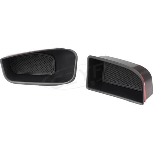 2Pcs Car Front Door Armrest Storage Box Left + Right Side For Audi Q5 2009 2010 2011 2012 2013 2014 2015