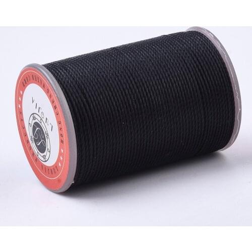 1 Roll Waxed Polyester Elastic Round Cords 1mm about 70m/roll for jewelry making Accessories Black