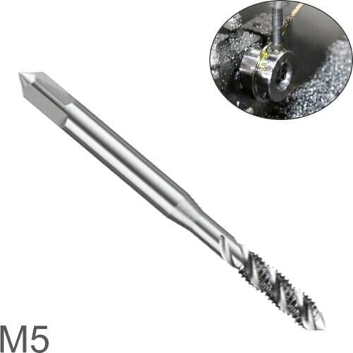 1 piece M5 Tap Drill Bit Square Shank High Speed Steel Screw Thread Tap Drill Bit for Woodworking Plastic Aluminum HSS Drill Bit