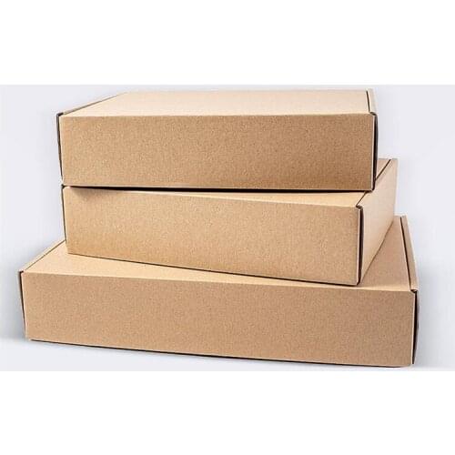 100pcs 16*4cm Shipping Mailing Carton Postal Foldable Blank Brown Corrugated Mailer Box corrugated cardboard box for Shipping