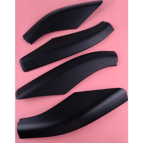 4PCS Black Plastic Car Roof Luggage Rack Rail End Cover Shell Fit for Land Rover Freelander 2 2008 2009 2010 2011 2012 2013 2014