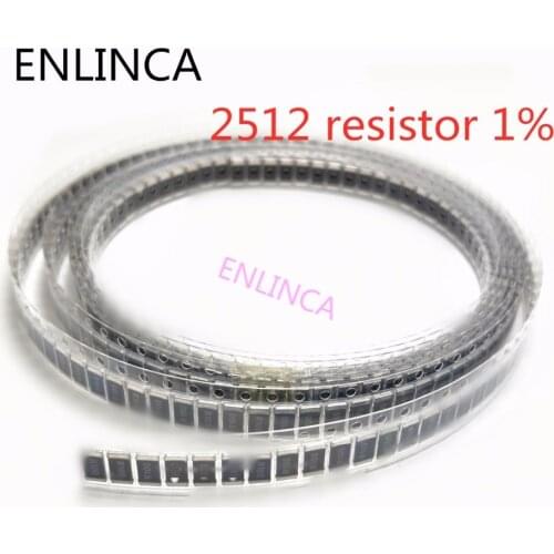 50pcs/lot Thick film resistor 2512 SMD chip fixed resistor 1% 1W 2W 0.1R 0.01R 0.05R 0.001R 0.33R 1R 0R 10R 100R 1K ohm