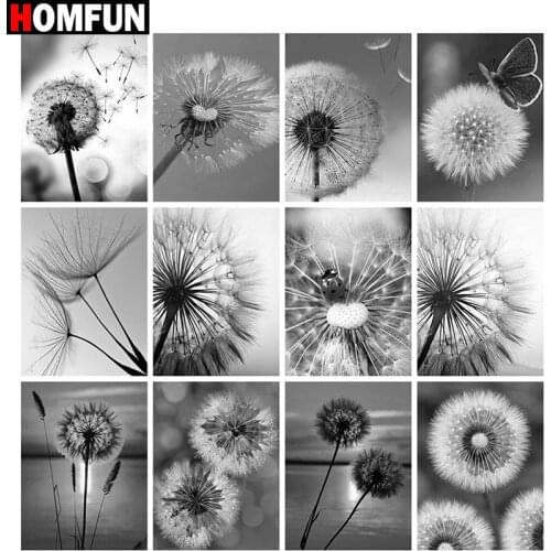 HOMFUN Full Square/Round Drill 5D DIY Diamond Painting "Dandelion landscape map" Embroidery Cross Stitch 5D Home Decor Gift