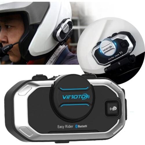 English Version Easy Rider Vimoto V8 Headset Helmet Motorcycle Stereo Headphones For Mobile Phone And Gps Radio 2 Way