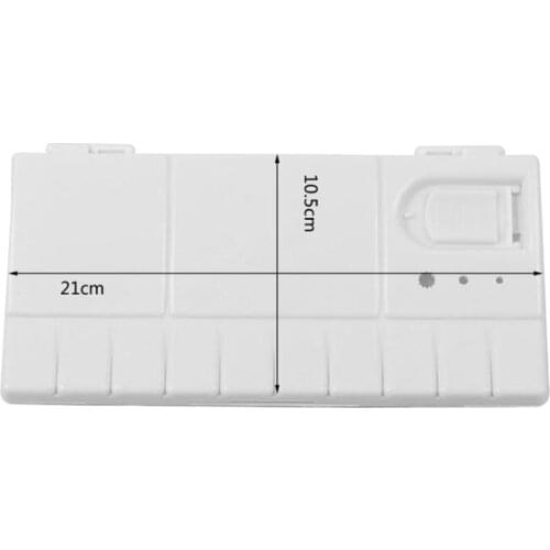 White Plastic Paint Palette Box Watercolor Tray With 25 Grids Flip Cap Folding Art Tool Supplies L41E