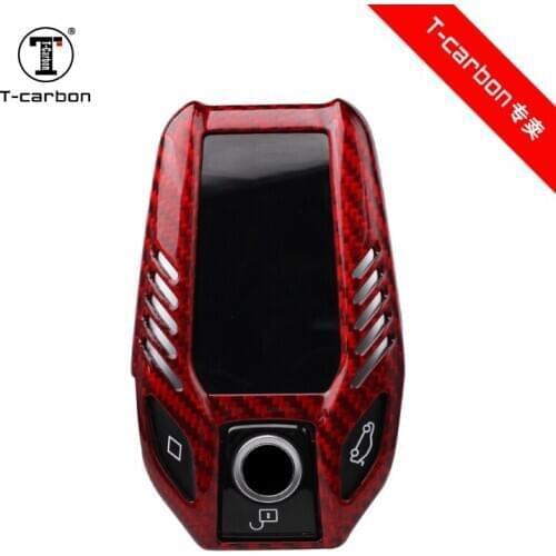 Carbon Fiber Car Key Case Cover Keychain For BMW 730li 740li 750Li 530 6 Series GT X3 Accessories