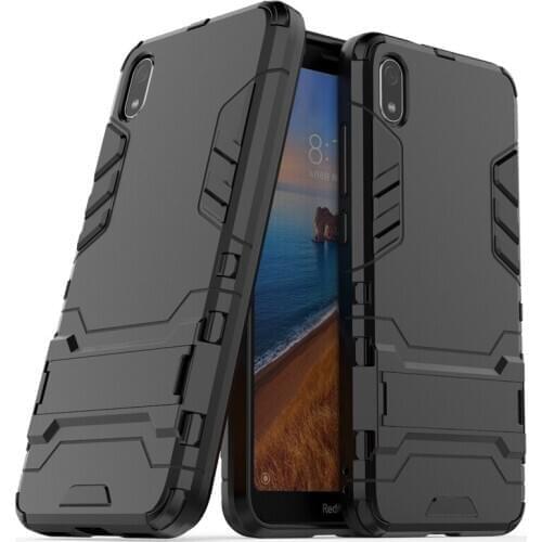 Hybrid Hard Case for Xiaomi Redmi 7A Case on Xiaomi Redmi 7A Luxury Robot Armor Rubber Bumper Shockproof Holder Cover