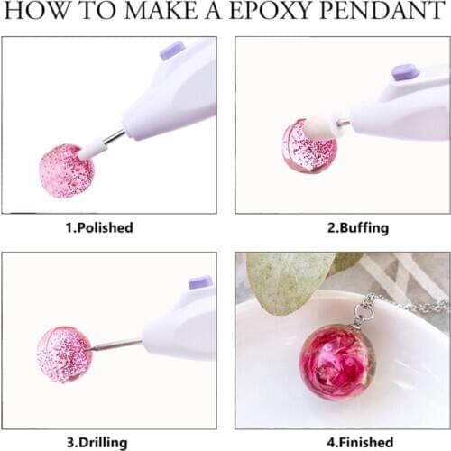 Electric Nail Polisher Epoxy Resin Jewelry Making DIY Drill Pen Grinding Machine LX9E