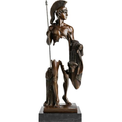 Jason and the Golden Fleece Bronze Statue Famous Greek Hero Sculpture Antique Figurine Art Office Desk Decor Statuette Large