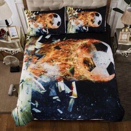 8 Style 3d Basketball Bedding Sets Queen Size Football Soccer Duvet Cover King Queen 8 Size Pillowcase Man/woman Bedroom Decor