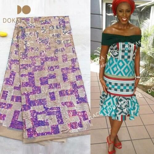 Beautiful Sequined Embroidered Mesh Tulle Lace For Indian Women Noble Lady Dresses Sewing Fabrics High Quality Sequins Net Laces