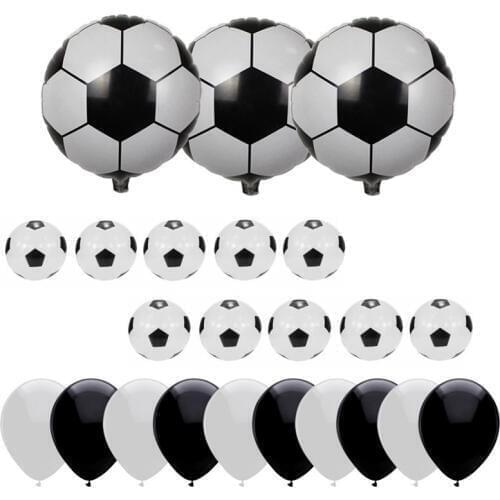 Latex Balloons Soccer Foil Football Set for Boys Kids Birthday Party Baby Shower World Cup Home Bar Party Decoration Supplies