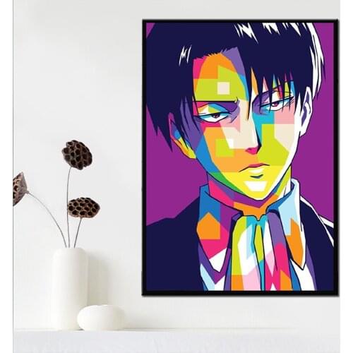 Levi Ackerman evi Ackerman Shingeki no Kyojin Attack on Titan Anime Canvas Painting Wall Art Pictures Prints Home Decor