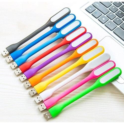 Mini Portable USB Lamp Book Light 5V 1.2W Super Bright Power Bank Reading Light Flexible Foldable Computer Notebook Reading Lamp