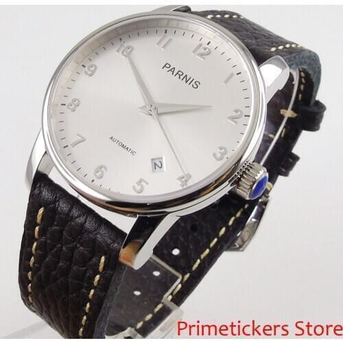 White dial sapphire glass 38mm date polished case automatic movement mens watch