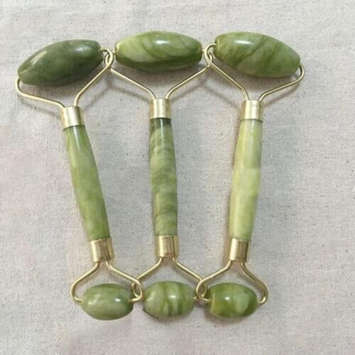 1PC Double Head Facial Massage Roller Jade Face Lifting Slimming Body Head Neck Massager Rolling Jade
