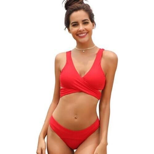 2019 New High Waist Bikini Womens Padded Push-up Bikini Bra Set Triangle Black Floral Print Bathing Suit Swimwear Beachwear