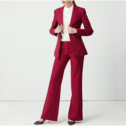 New arrival office fashion comfortable suit and pant wild work style high quality trend comfortable pant suits custom made