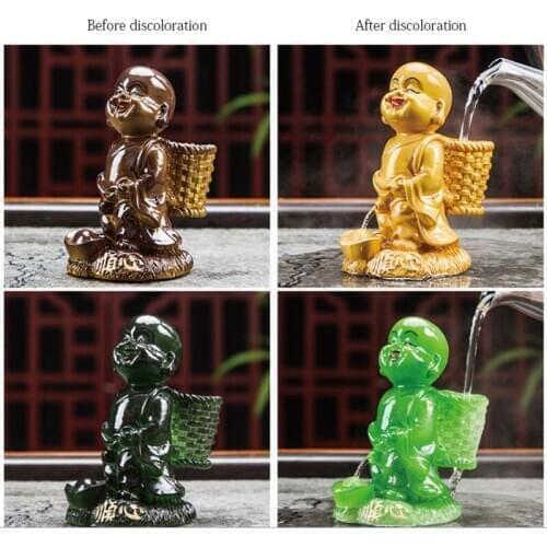 Creative Boutique Home Color Changing Tea Pet Ornaments Water Spray Little Monk Tea Play Little Boy Tea Tray Accessories