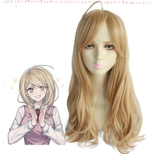 Long Wig Anime Danganronpa V3 Kaede Akamatsu Women Cosplay Costume Dangan Ronpa Heat Resistant Synthetic Hair Party Wigs