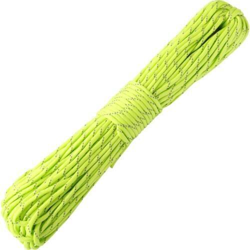 QingGear 100 Feet 31 Meter Reflective Paracord Parachute Rope Cord Lanyard 7 Strand Type For Climbing Camping