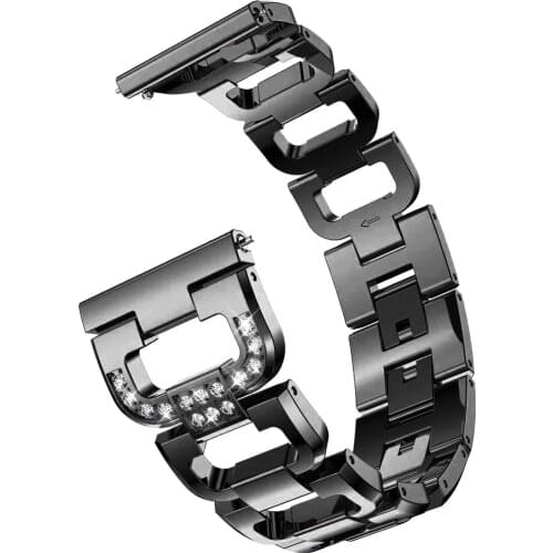 20 22MM Stainless Steel Wrist Strap for Samsung Galaxy Watch 4 Classic 46mm 42mm/Galaxy Watch4 44/40mm Womens Diamond Metal Band