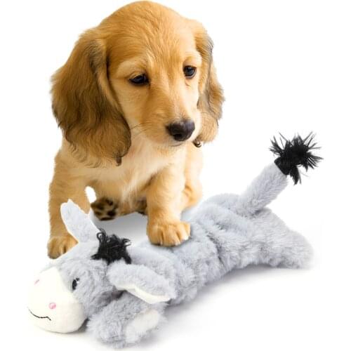 Puppy Dog Interactive Playing Molar Sound Chew Bite Toy Pet Animal Plush Doll Puppy Pet Dogs Cat Chew Molar Toys