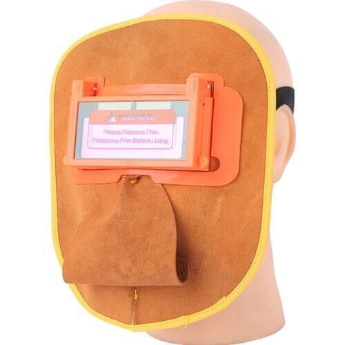Welding Mask Cowhide Mask Helmet Auto Darkening Lens Effectively Comfortable Breathable Welding Hood Helmet