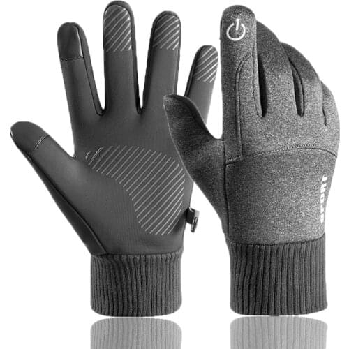 2021 New Fashion Windproof Winter Gloves For Men Cotton Black Hand Warmer Mittens Defense Cold Waterproof Bicycle Gloves Mittens