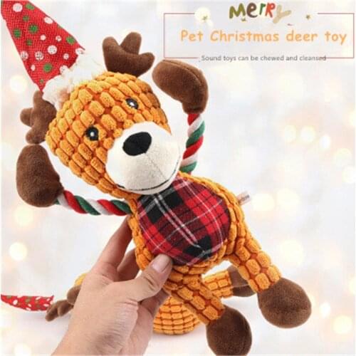 Screaming Christmas Plush Pet Teasing Squeak Squeaker Chew Toy Puppy Toy for Dogs for Large Dogs Sound Voice Dog Toys