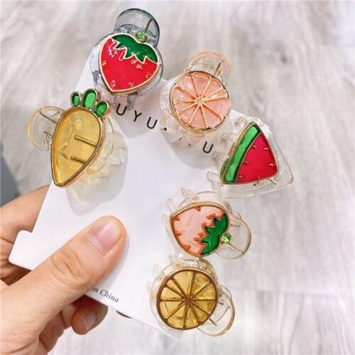 Women Small Hair Claws Smile Face Cartoon Clip Hairpin Sweet Cute Fashion Head Accessories Wholesale