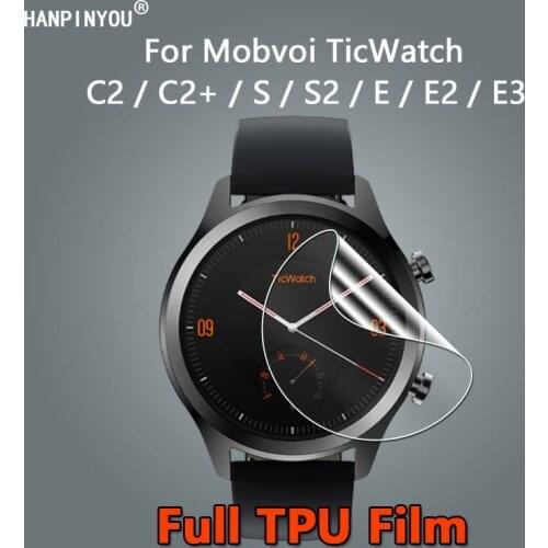1/10Pcs For Mobvoi TicWatch E3 C2 / Plus E E2 S S2 Clear Full Cover Soft TPU Hydrogel Film Screen Protector (Not Tempered Glass)