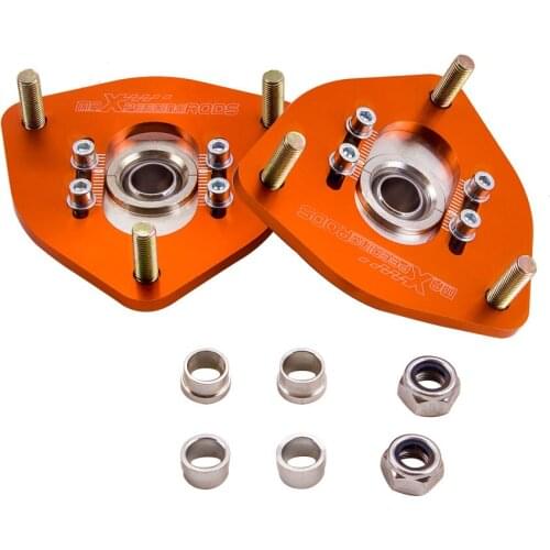 1Pair Front Coilover Camber Plates Shock Top Mount for Nissan S13 180SX 200SX 240SX Kit Pillow Ball