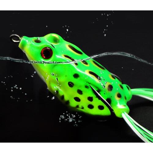 1Pc 55mm 12g Top Water Ray Frog Shape Minnow Crank wobbler for Fly Fishing Soft Tube Bait Japan Plastic
