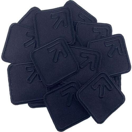 5Pcs Black patches for clothes Iron on patch embroidered applique sticker DIY Badges decorative accessories