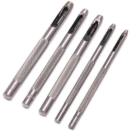 5Pcs/Lot Leather Tools Leather Punch Leathercraft Hole Craft Set 1.5mm-4mm Hollow Puncher Belt Punch For Clothing Canvas