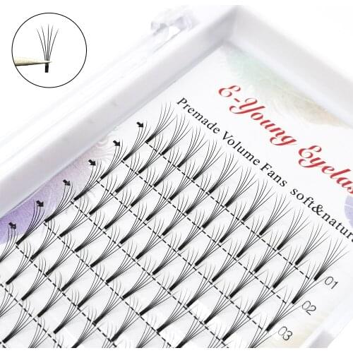 5D Camellia Lashes Premade Volume Fans Eyelash Russian Volume Professional Eyelash Extensions Curl Lash Extension Faux Mink