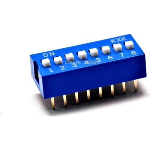 8P DIP switch Swing switch 8-bit toggle switch pitch 2.54MM blue