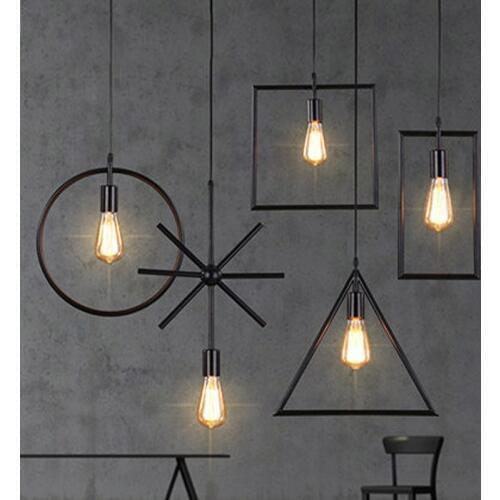 American LOFT Industry Style Black Iron Pendant Light Simple Creative Lamps For Bar&Coffee Shop Home Lighting E27 Bulb