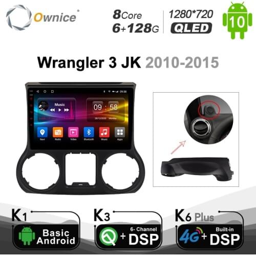6G+128G Ownice 4G LTE 8 Core Android 10.0 SPDIF DSP Car DVD Player Radio For Jeep Wrangler 3 JK 2010 2012 2015 2016 2017