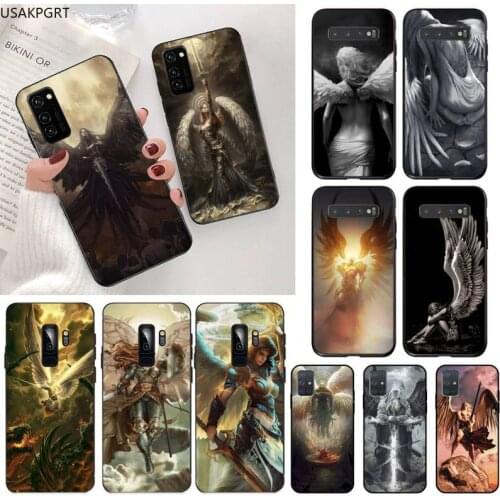 USAKPGRT Angel God The Paladin Phone Case for Samsung S20 plus Ultra S6 S7 edge S8 S9 plus S10 5G lite 2020