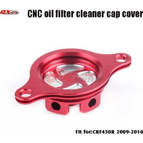 CNC oil filter cleaner cap cover for CRF 450R CRF450R 09-16 offroad motorcycle free shipping
